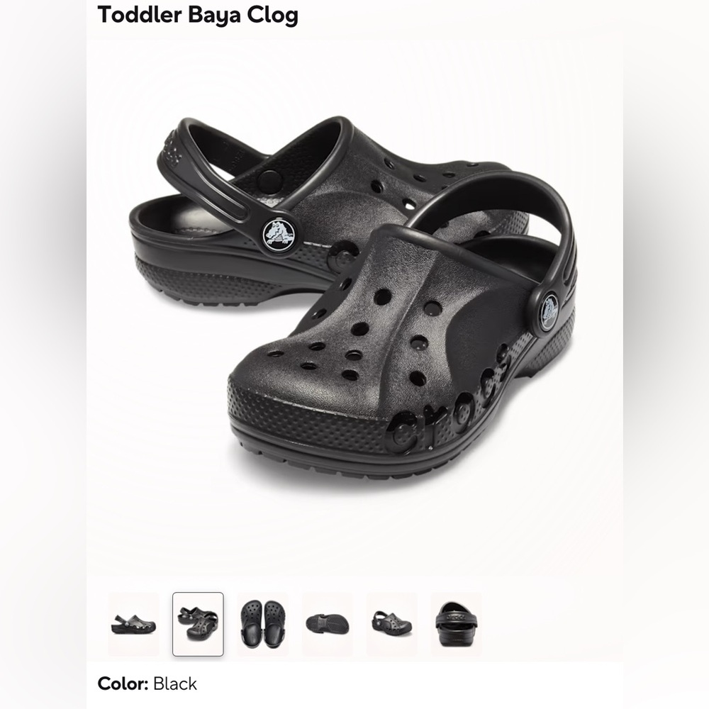 Crocs Toddler Baya Clog in Black 11T